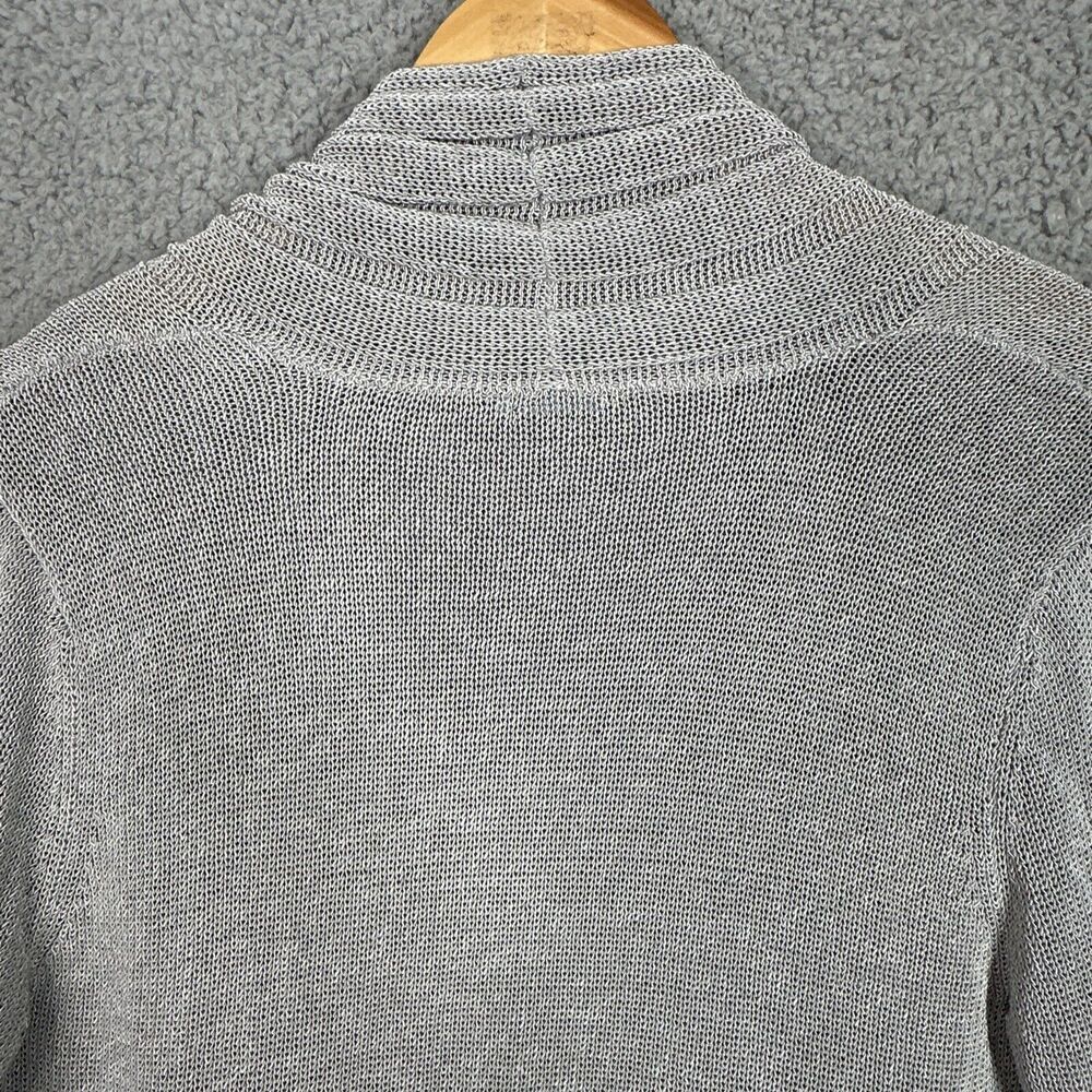 J McLaughlin Cardigan Sweater Womens Sz Large L Gray Open Front Lagenlook Knit - Picture 11 of 15